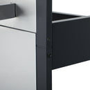 4-Burner Propane Gas BBQ Grill, 34200BTU Output With Wire Enamel Cooking Grids For Outdoor Barbecue, Foldable Side Table, Hanging Basket, Stainless Steel