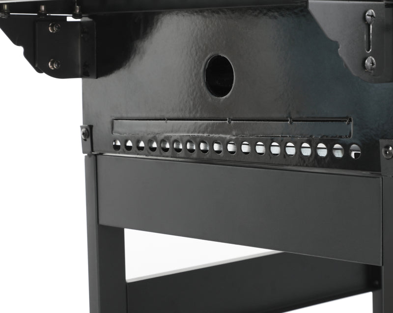 3-Burner Propane Gas BBQ Grill, SS Plancha, 36900BTU Output With Wire Enamel Cooking Grids For Outdoor Barbecue, Foldable Side Table, Hanging Basket, Stainless Steel