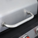 3-Burner Propane Gas BBQ Grill with Side Burner, combined with charcoal grill, 37230BTU Output With Enameled Cast Iron Cooking Grids For Outdoor Barbecue, Stainless Steel