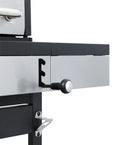 3-Burner Propane Gas BBQ Grill with Side Burner, combined with charcoal grill, 37230BTU Output With Enameled Cast Iron Cooking Grids For Outdoor Barbecue, Stainless Steel