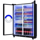 37.8 Cu.Ft Full Screen Glass Merchandiser Refrigerator Commercial Beverage Refrigerators Display Drink Fridge