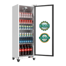 12.4 Cu.Ft Full Screen Glass Merchandiser Refrigerator Commercial Beverage Refrigerators Display Drink Fridge