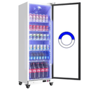 17.5 Cu.Ft Full Screen Glass Merchandiser Refrigerator Commercial Beverage Refrigerators Display Drink Fridge