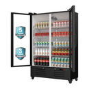 25.5 Cu.Ft Merchandiser Refrigerator Commercial Beverage Refrigerators Low-E Glass Door Display Drink Fridge