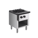 Commercial Gas Stove with Cabinet, Propane and Natural Gas Convertible Countertop Cooking Range, Stainless Steel Gas Burner, Commercial Cooking Equipment for Restaurant & Catering Kitchen, 90,000 BTU