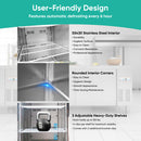 54"Commercial Freezer, 49 Cu.Ft Double Door Stainless Steel Reach-In Freezer, -8~0℉, Air Cooling, 6 Shelves, R290, ETL