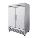 54"Commercial Freezer, 49 Cu.Ft Double Door Stainless Steel Reach-In Freezer, -8~0℉, Air Cooling, 6 Shelves, R290, ETL