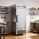 27" Solid Door Stainless Steel Reach-In freezer