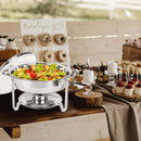 IMACONE Chafing Dish Buffet Set,5Qt 4 Packs Stainless Steel Round Catering Warmer Set with Glass Lid