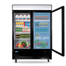 49 Cu. Ft Merchandiser Refrigerator Glass Door Commercial Beverage Refrigerators With LED Light Box