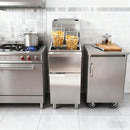 Commercial Gas Deep Fryer, Stainless Steel Free Standing Floor Frye with Baskets 4 Tube 120000 BTU 50LB for Restaurants