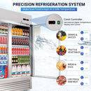 49 Cu.Ft Commercial Glass Door Display Refrigerator Merchandiser with LED Lighting