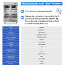 49 Cu.Ft Commercial Glass Door Display Refrigerator Merchandiser with LED Lighting