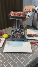 Meat Grinder Commercial Meat Grinding Machine Electric Meat Chopper Mincer with 4/6/8mm Grinding Plates & Stuffing Tubes Stainless Steel