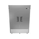KICHKING 54"W Commercial Reach-In Refrigerator - Solid Door Two Section Stainless Steel Refrigerator
