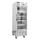 Kichking Single Glass Door Stainless Steel Reach-In Refrigerator 20 cu.ft.