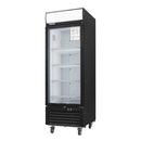 Kichking Single Glass Door Black Painted Steel Reach-In Refrigerator 20 cu.ft.