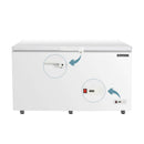 Kichking Bluelinetech 16 Cu Ft Large Chest Freezer White with Wire Storage Basket Not Automatic Defrosting